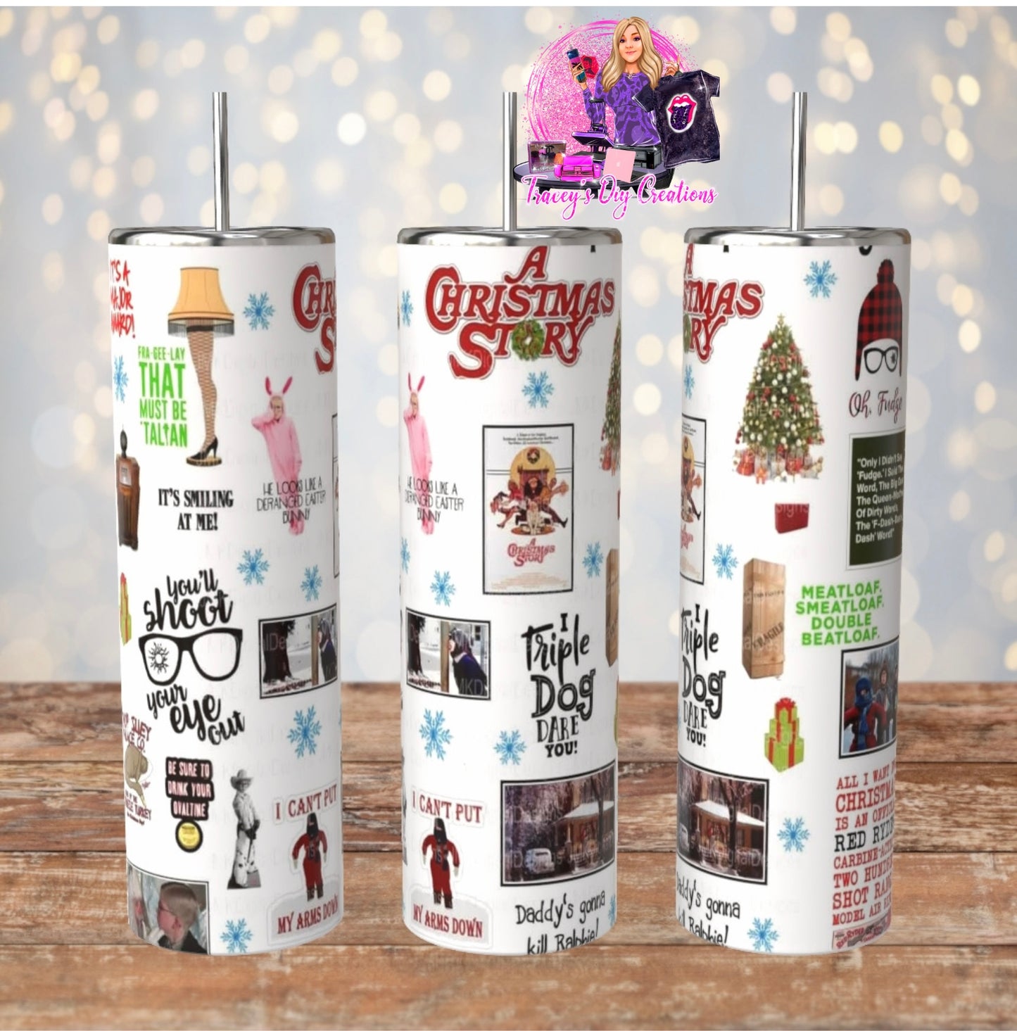 20 Oz Sublimated Christmas Movie Tumbler