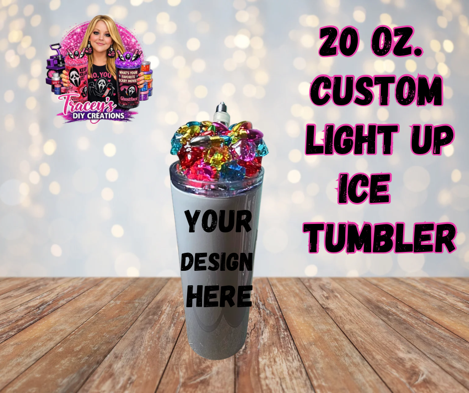 20 Oz Custom Removable Magnetic Light Up Ice Tumbler