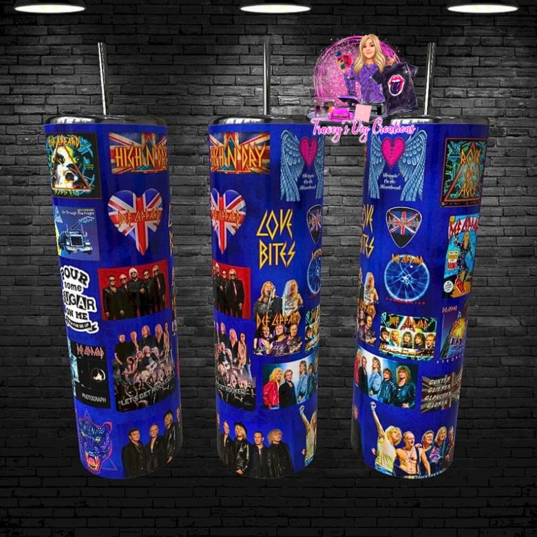 20 Oz Def Leppard Tumbler, Def Leppard Merchandise, 80s Metal Drinkware, Def Leppard Cup