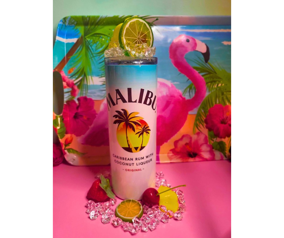20 Oz Malibu Assorted Flavors Coconut Ice Tumblers With Removable Magnetic Lid