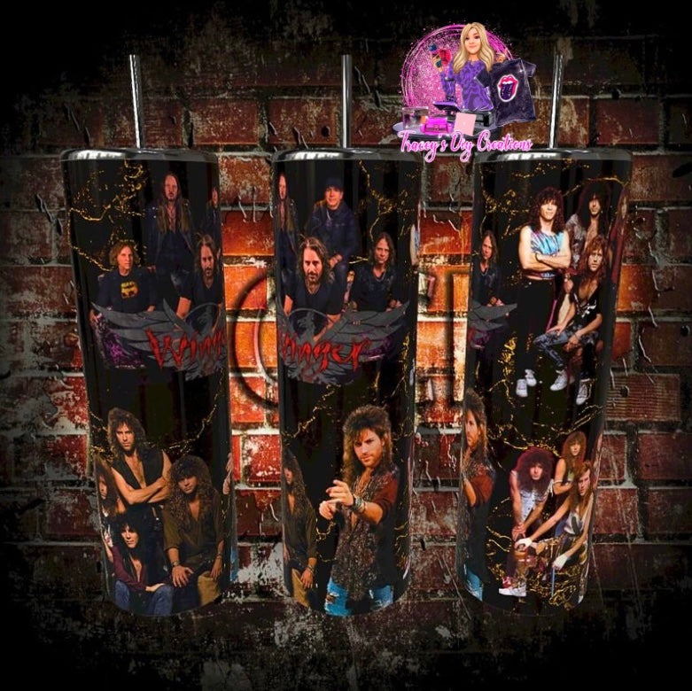 20 Oz Sublimated 80s Metal Winger Rock Band Tumbler