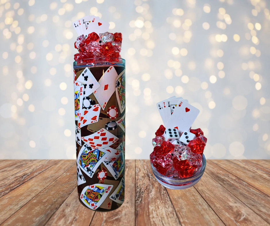 20 Oz Game Ice Toppers With Removable Magnetic Lid And Metal Straw