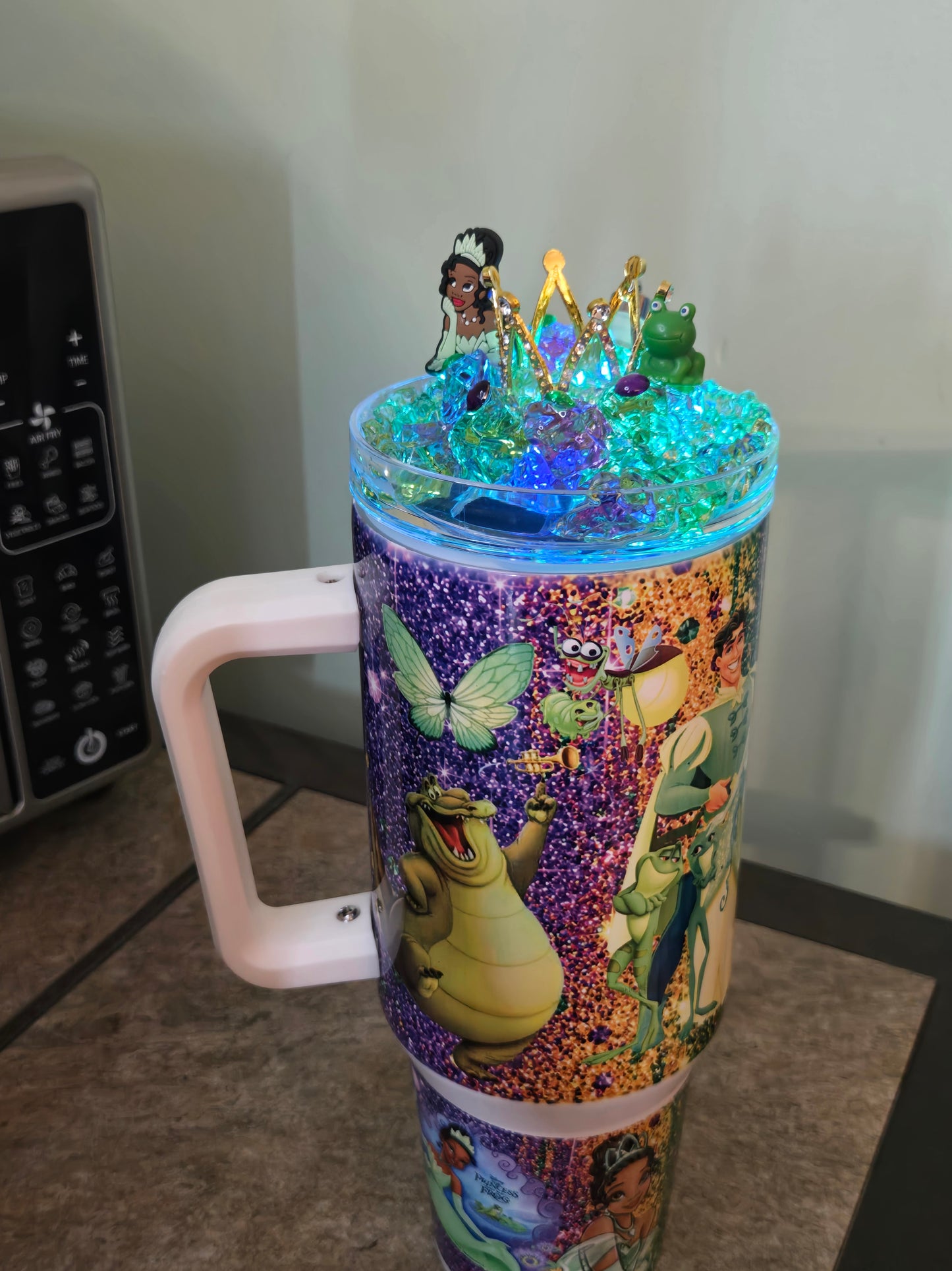 40 Oz Stainless Steel Frog Princess Light Up Ice Tumbler