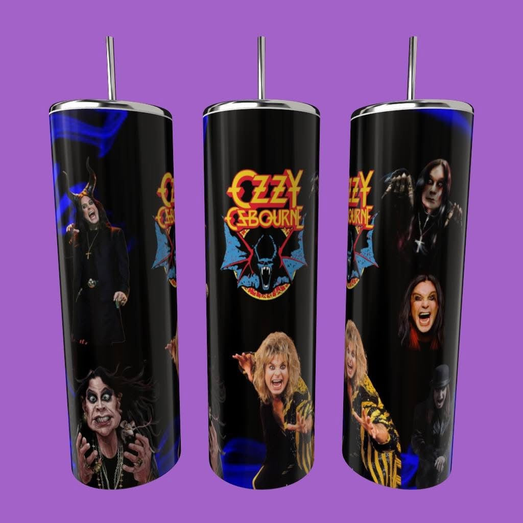 20 Oz Stainless Steel Sublimated Ozzy Tribute Tumblers
