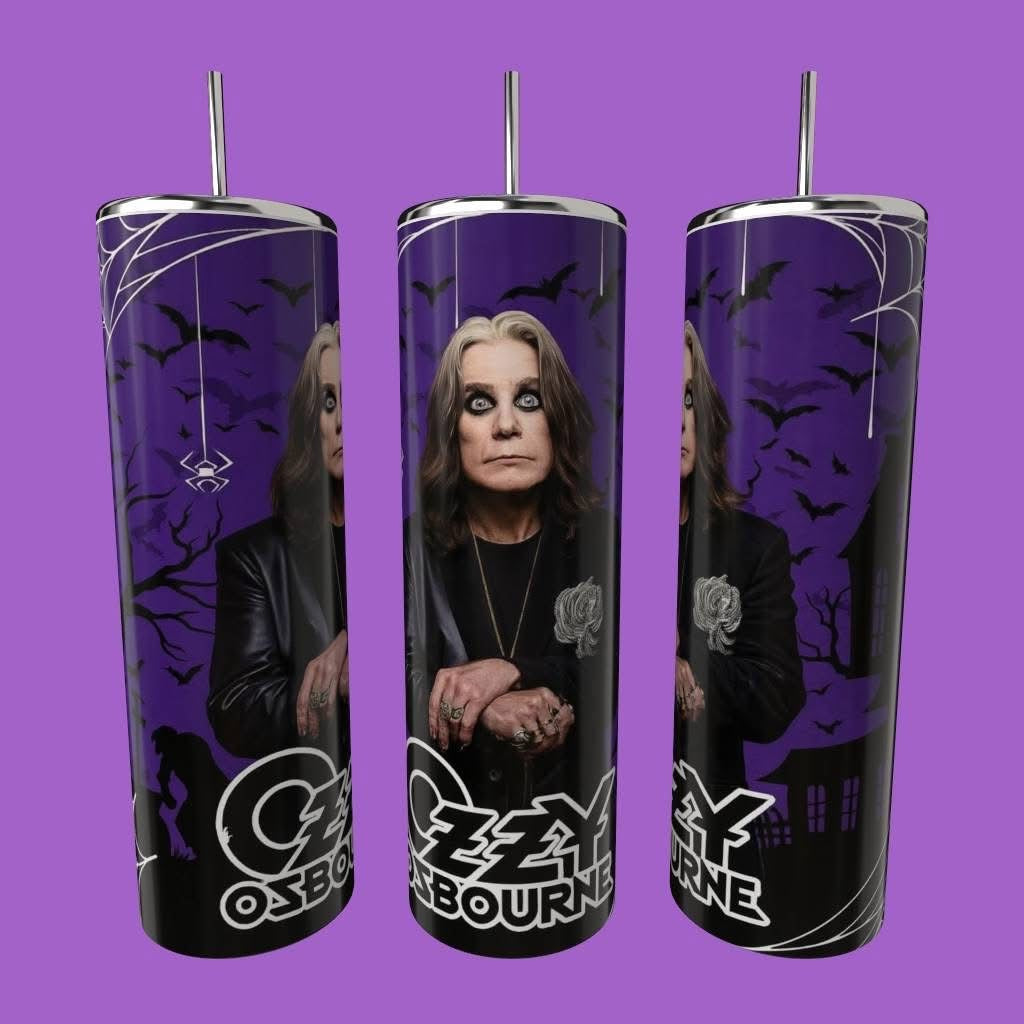 20 Oz Stainless Steel Sublimated Ozzy Tribute Tumblers