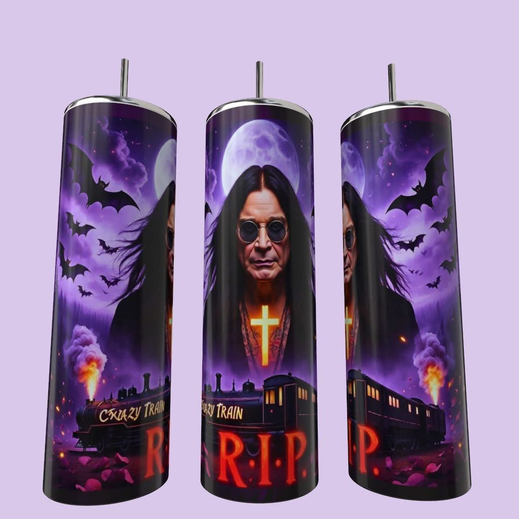 20 Oz Stainless Steel Sublimated Ozzy Tribute Tumblers