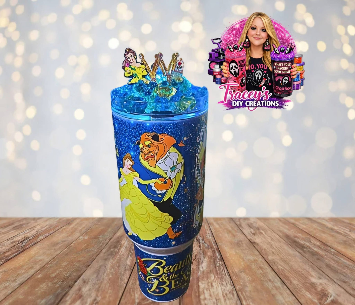 40 Oz Stainless Steel Beauty Princess Light Up Ice Tumbler