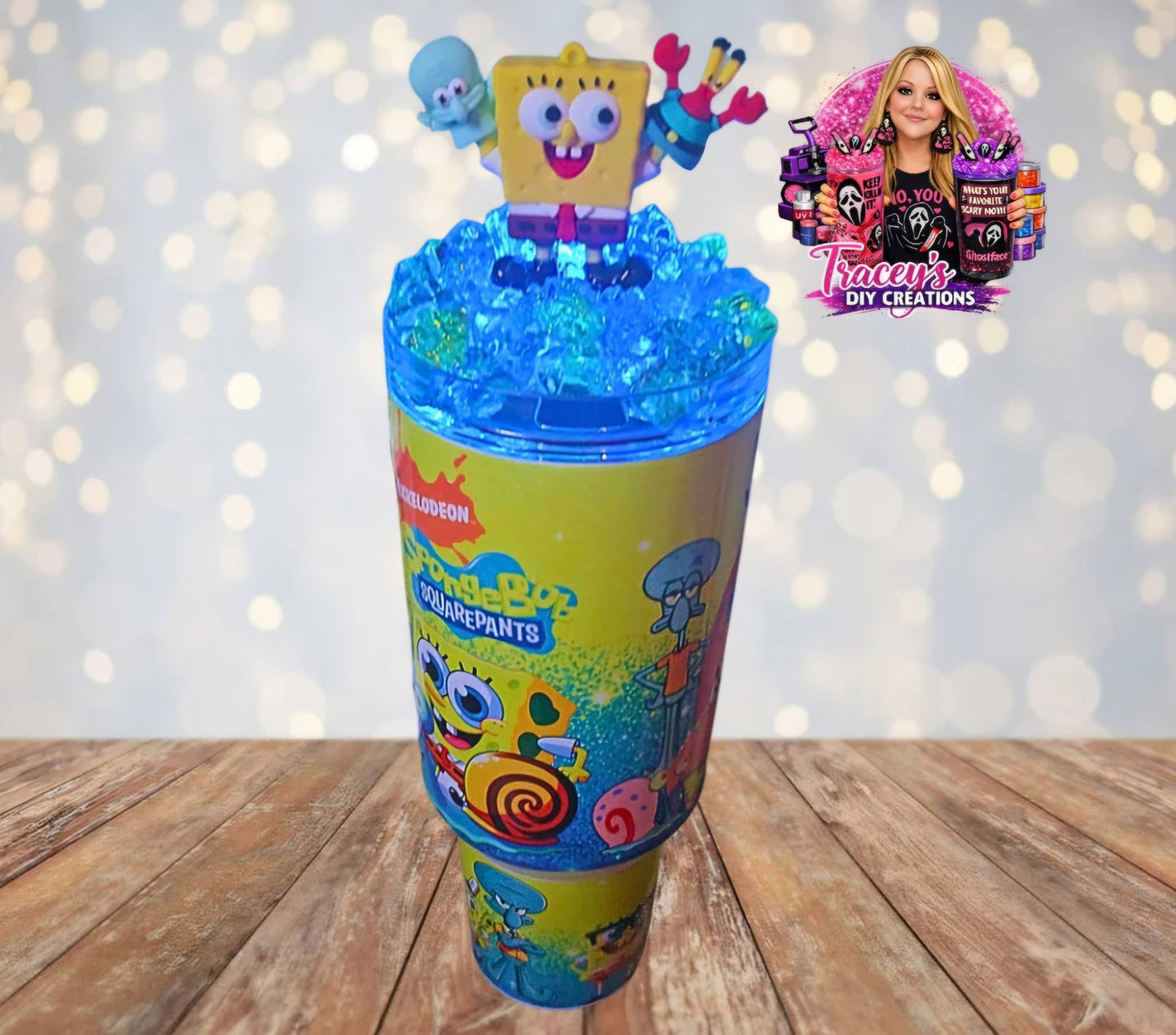 40 Oz Stainless Steel SpongeBob Light Up Ice Tumbler