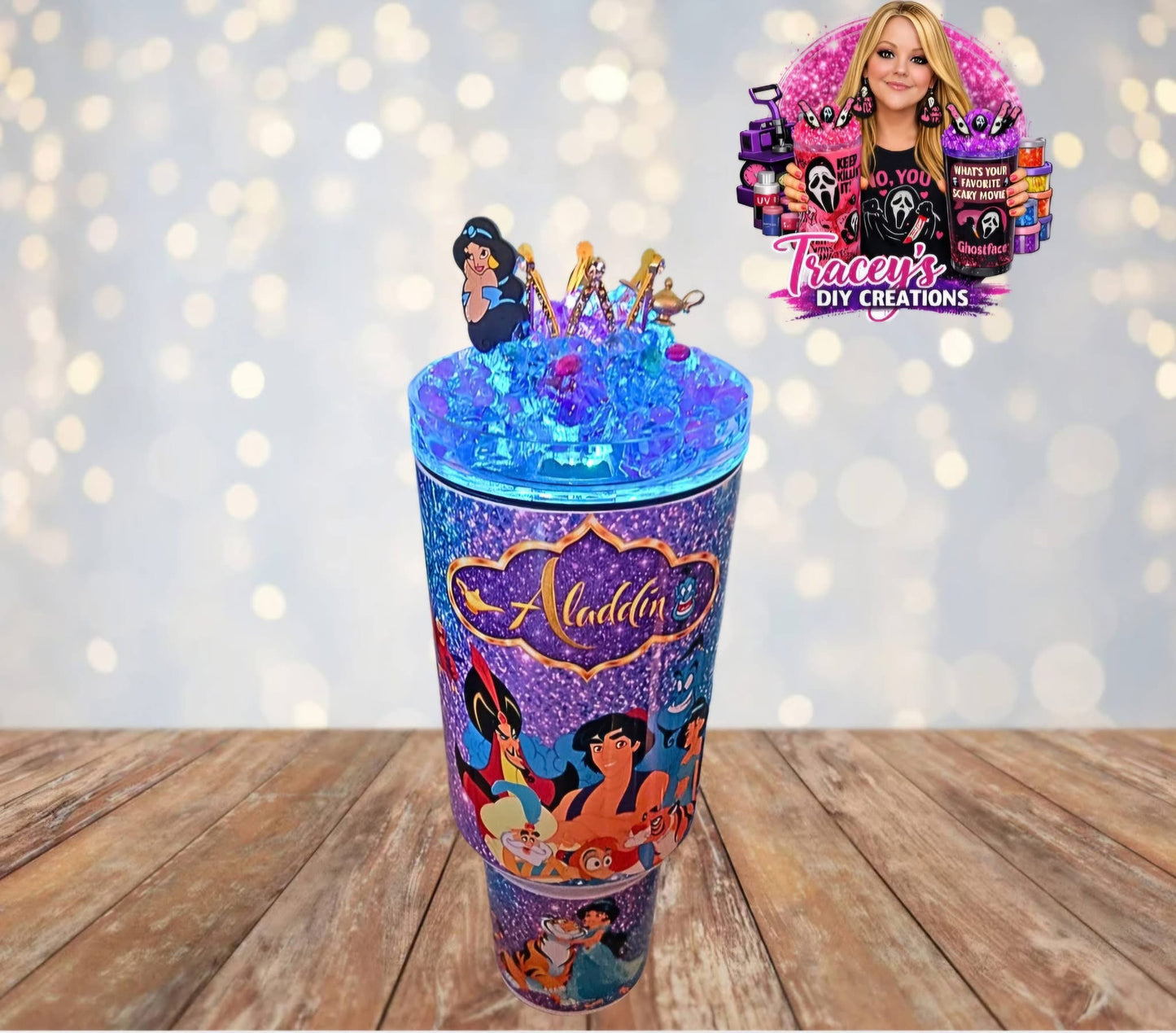 40 Oz Stainless Steel princesses Light Up Ice Tumblers