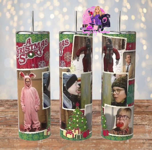 20 Oz Sublimated Christmas Movie Tumbler