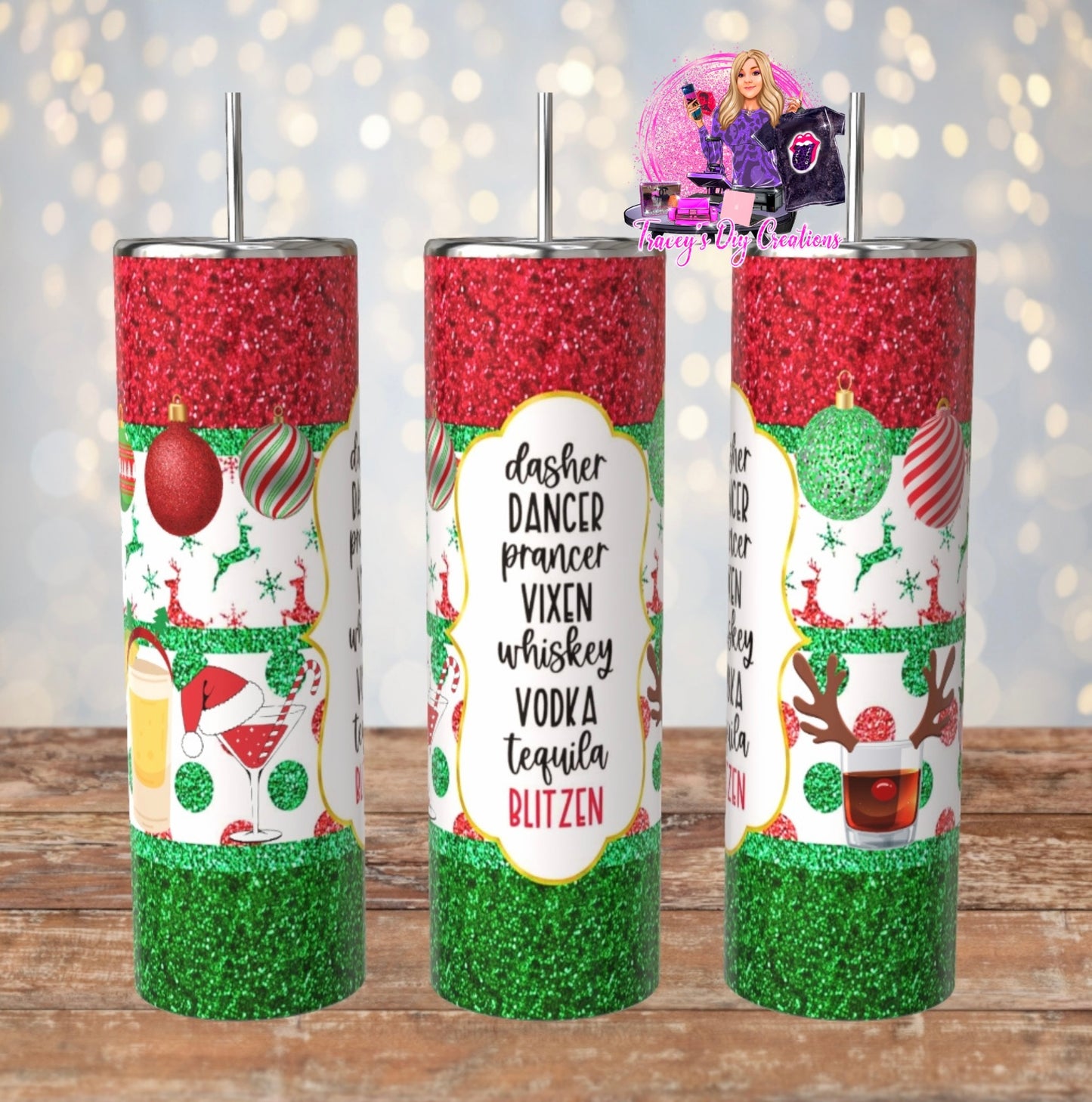 20 Oz Sublimated Funny Christmas Drinking Tumbler