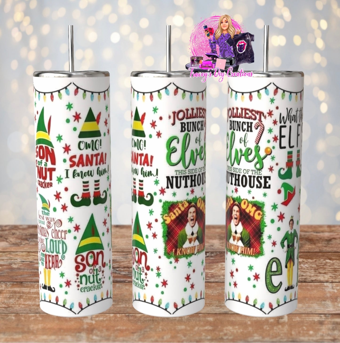 20 Oz Sublimated Christmas Movie Elf Tumbler