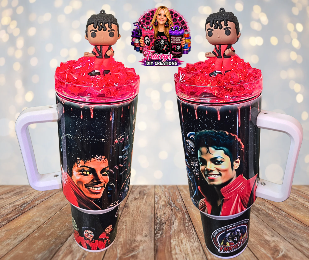 40 Oz Stainless Steel MJ Thriller Inspired Light Up Ice Tumbler