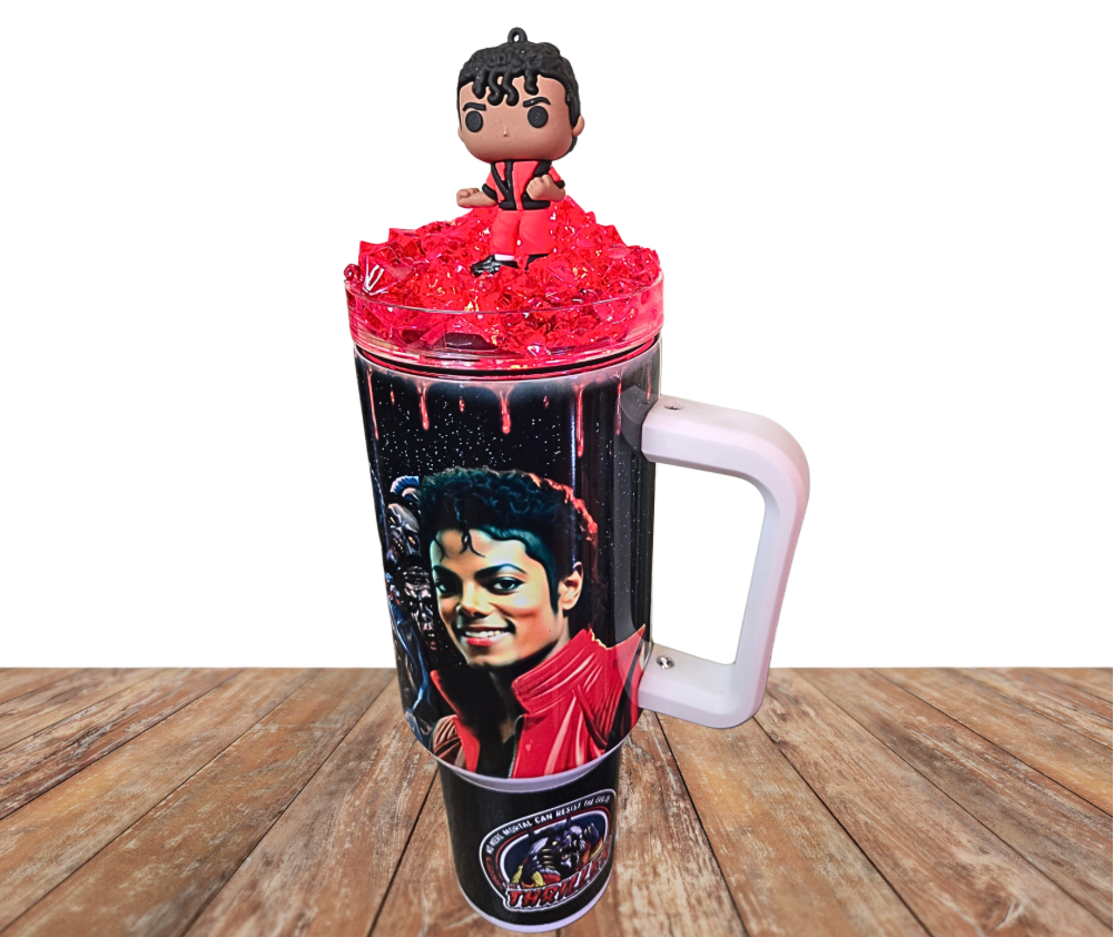 40 Oz Stainless Steel MJ Thriller Inspired Light Up Ice Tumbler
