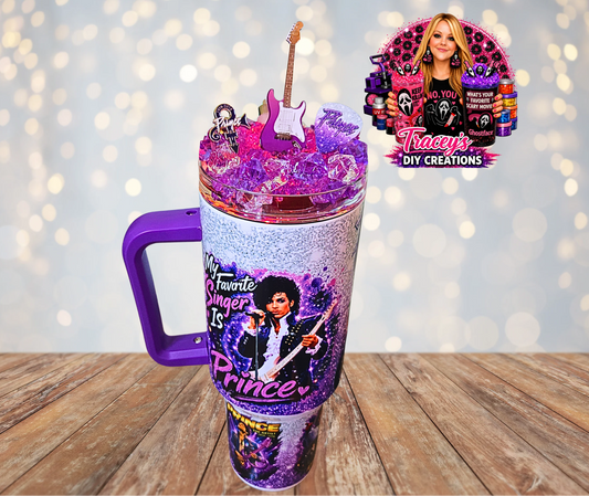40 Oz Stainless Steel Music Legend Prince Light Up Ice Tumbler