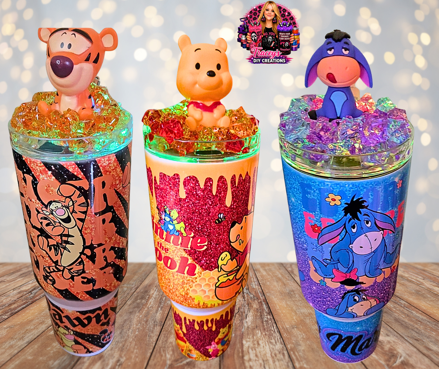40 Oz Stainless Steel Winnie And Friends Light Up Ice Tumbler