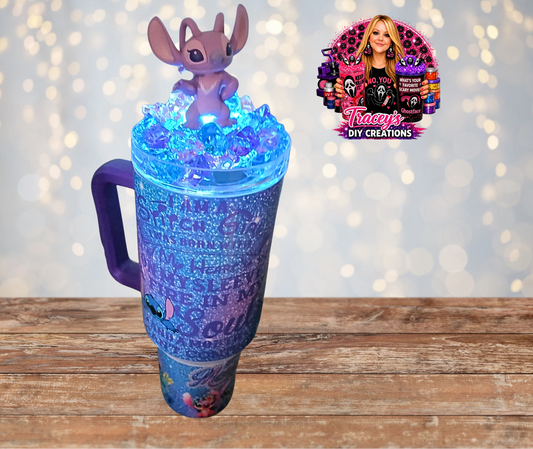 40 Oz Stainless Steel Angel Light Up Tumbler
