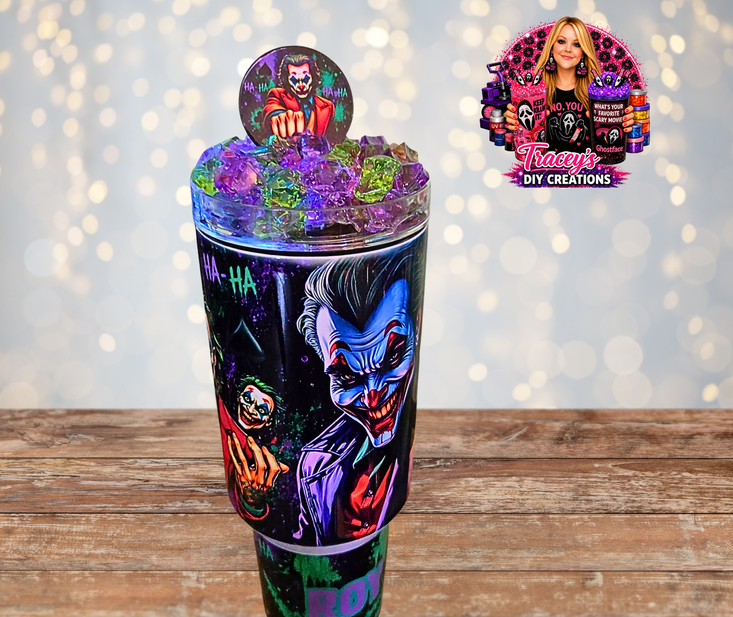 40 Oz Stainless Steel Joker Light Up Ice Tumbler