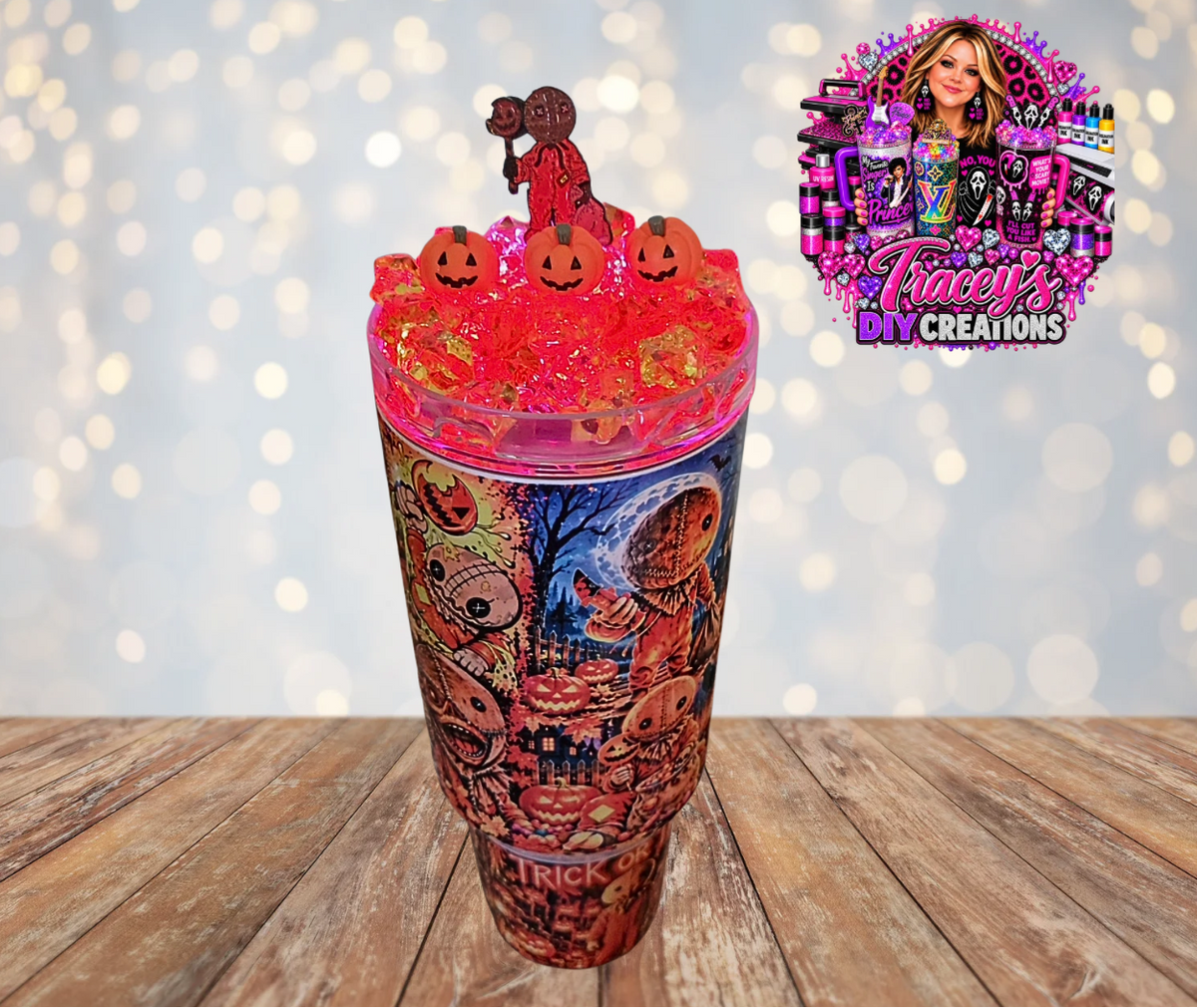 40 Oz Stainless Steel Trick Or Treat Sam Light Up Ice Tumbler
