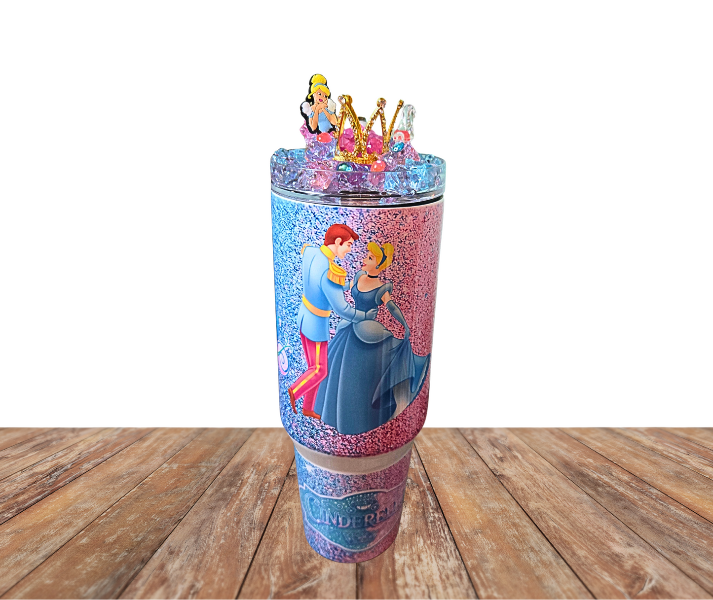 40 Oz Stainless Steel Cinderela Light Up Ice Tumbler