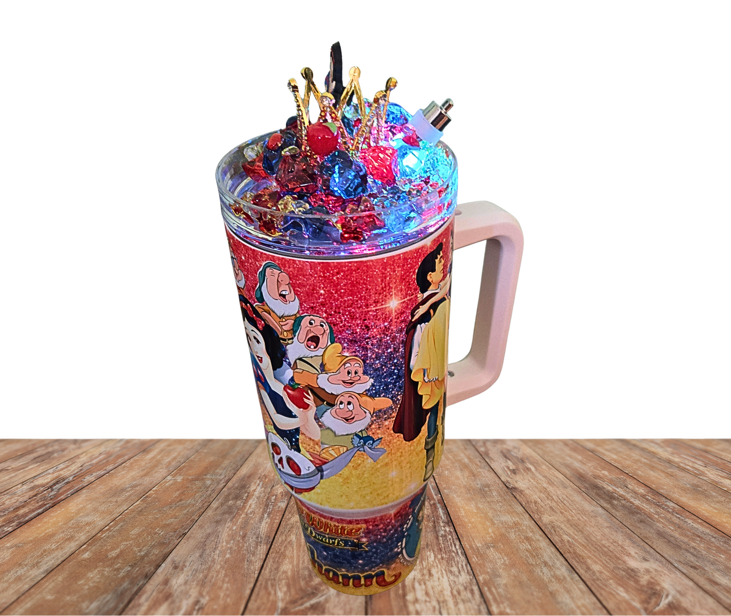 40 Oz Stainless Steel Snowy White Light Up Ice Tumbler