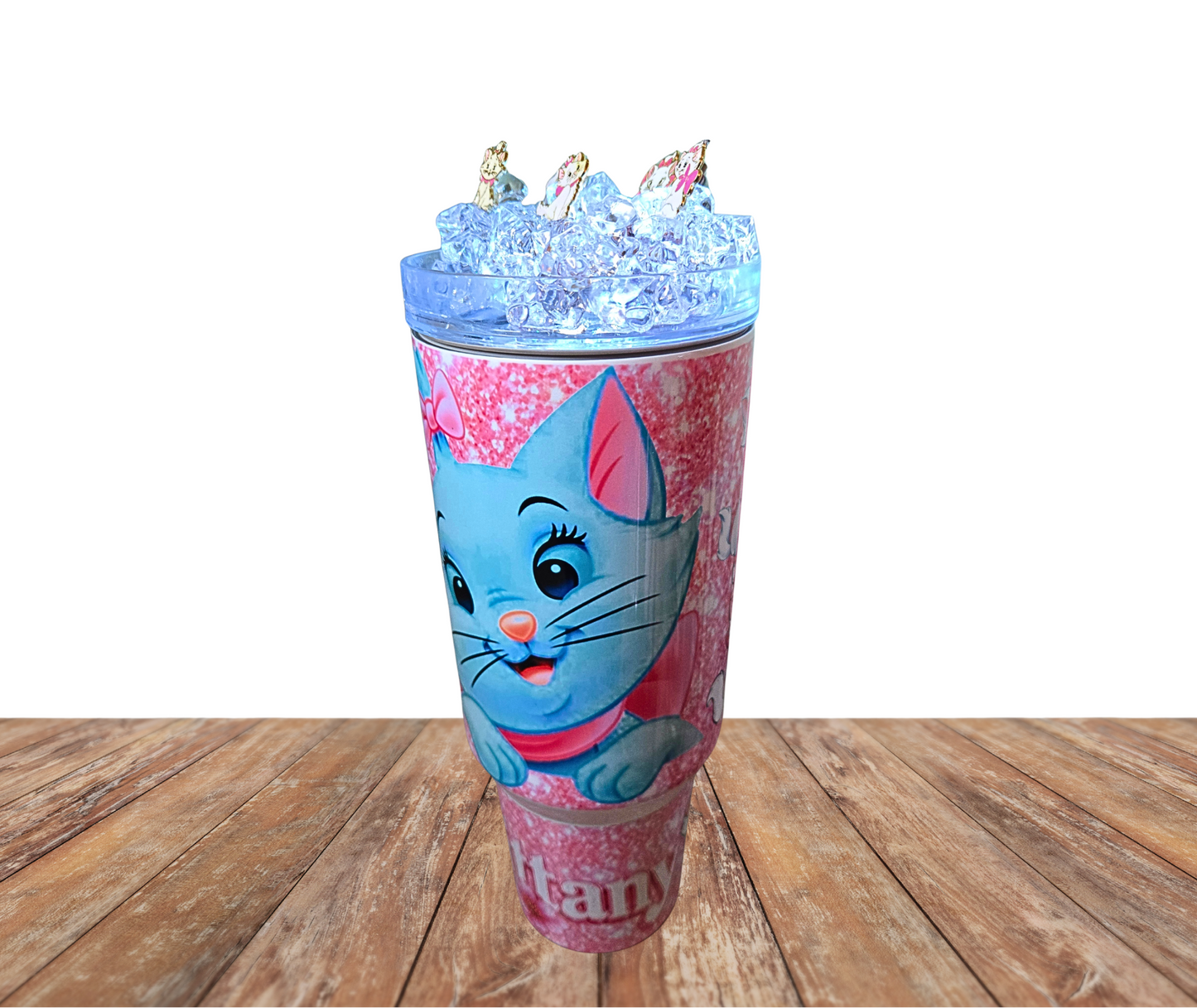 40 Oz Stainless Steel Marie Aristocats Light Up Ice Tumbler