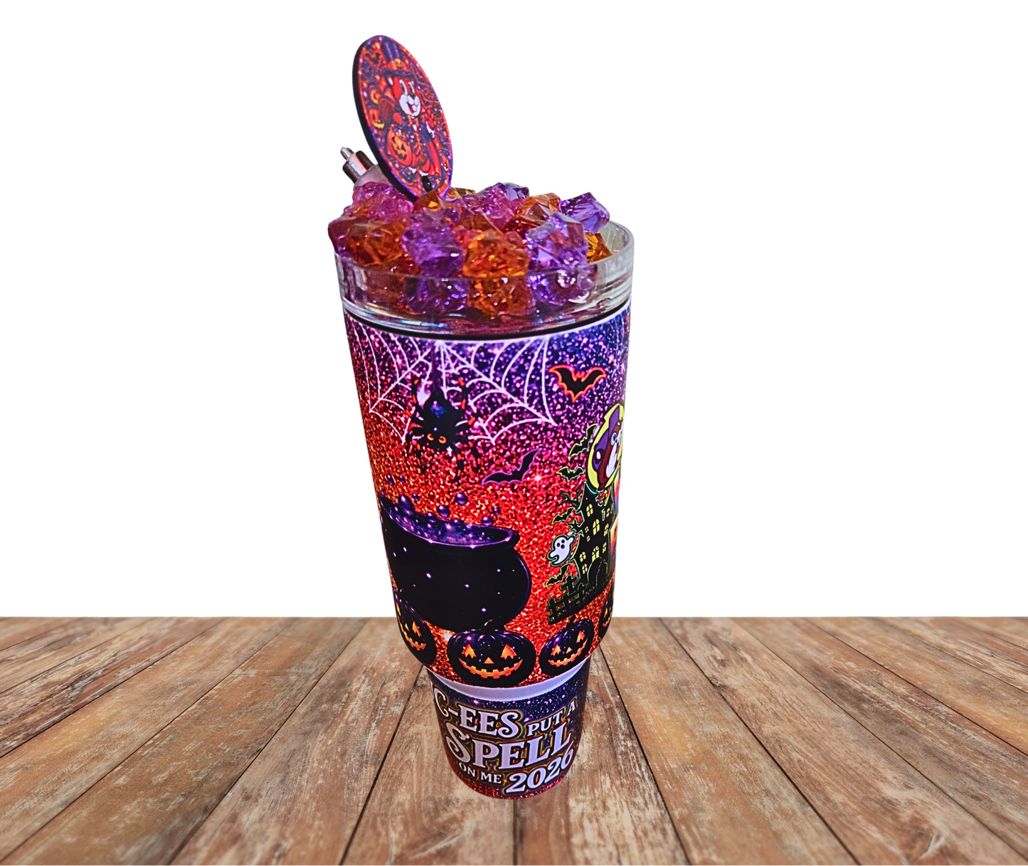 40 Oz Stainless Steel Glow In The Dark Halloween Bucee Light Up Ice Tumbler