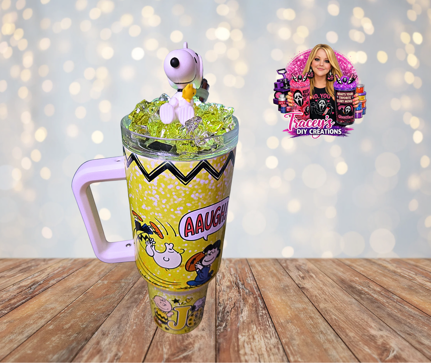 40 Oz Stainless Steel Penuts Vintage Cartoon Light Up Ice Tumbler