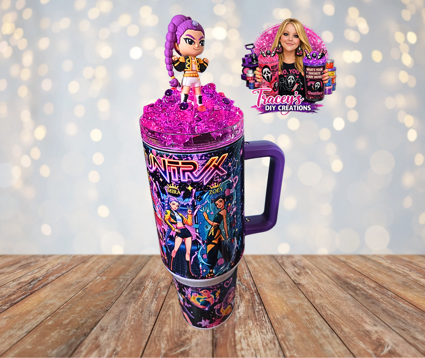 40 Oz Stainless Steel Kpop Light Up Ice Tumbler
