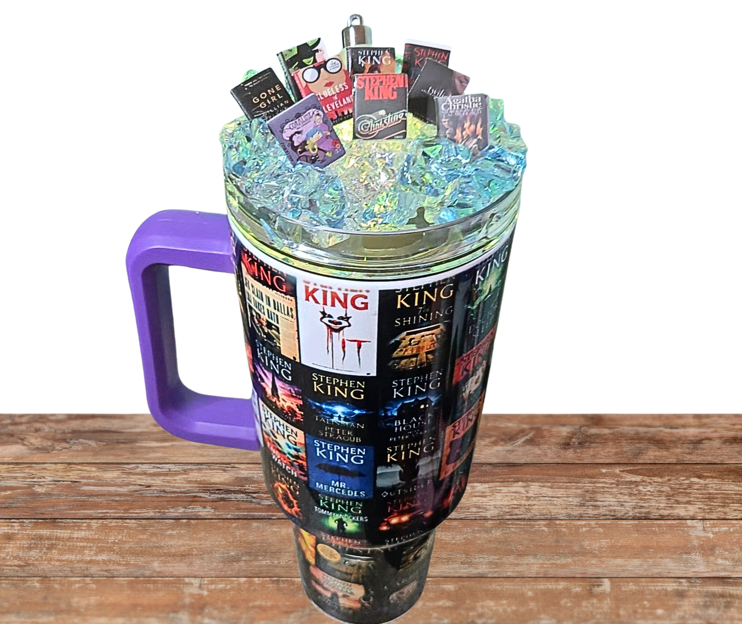 40 Oz Stainless Steel SK Book Lover Light Up Ice Tumbler
