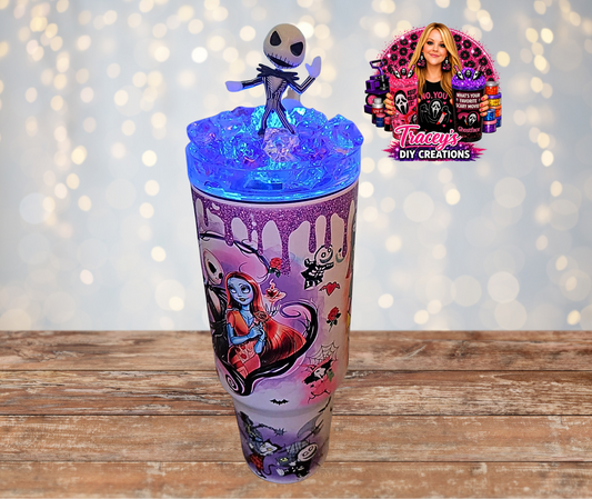 40 Oz Stainless Steel Jack Skellington Light Up Ice Tumbler