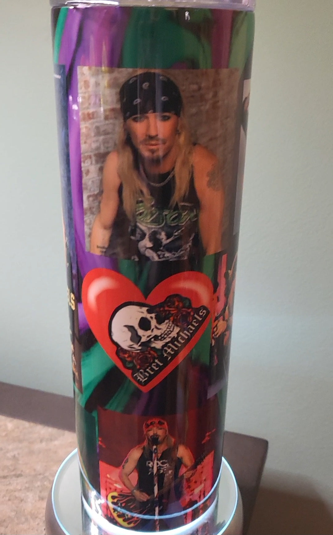 20 Oz Bret Michaels Drinkware, 80s Rock Singer 20 oz, Glam Metal Merchandise