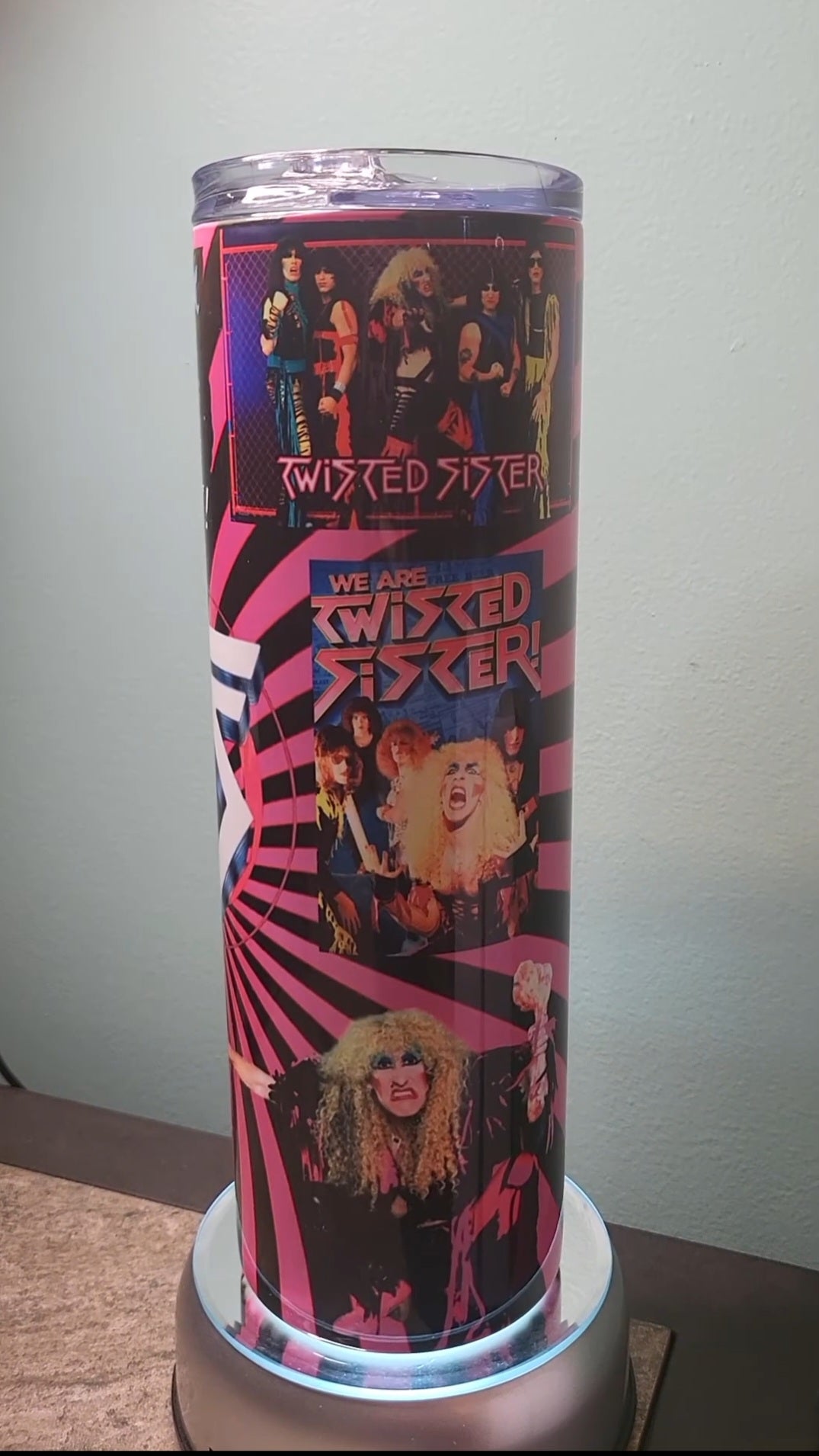 80s Metal Twisted Sister Tumbler, 80s Rock Twisted Sister Merchandise, 80s Hairband Drinkware