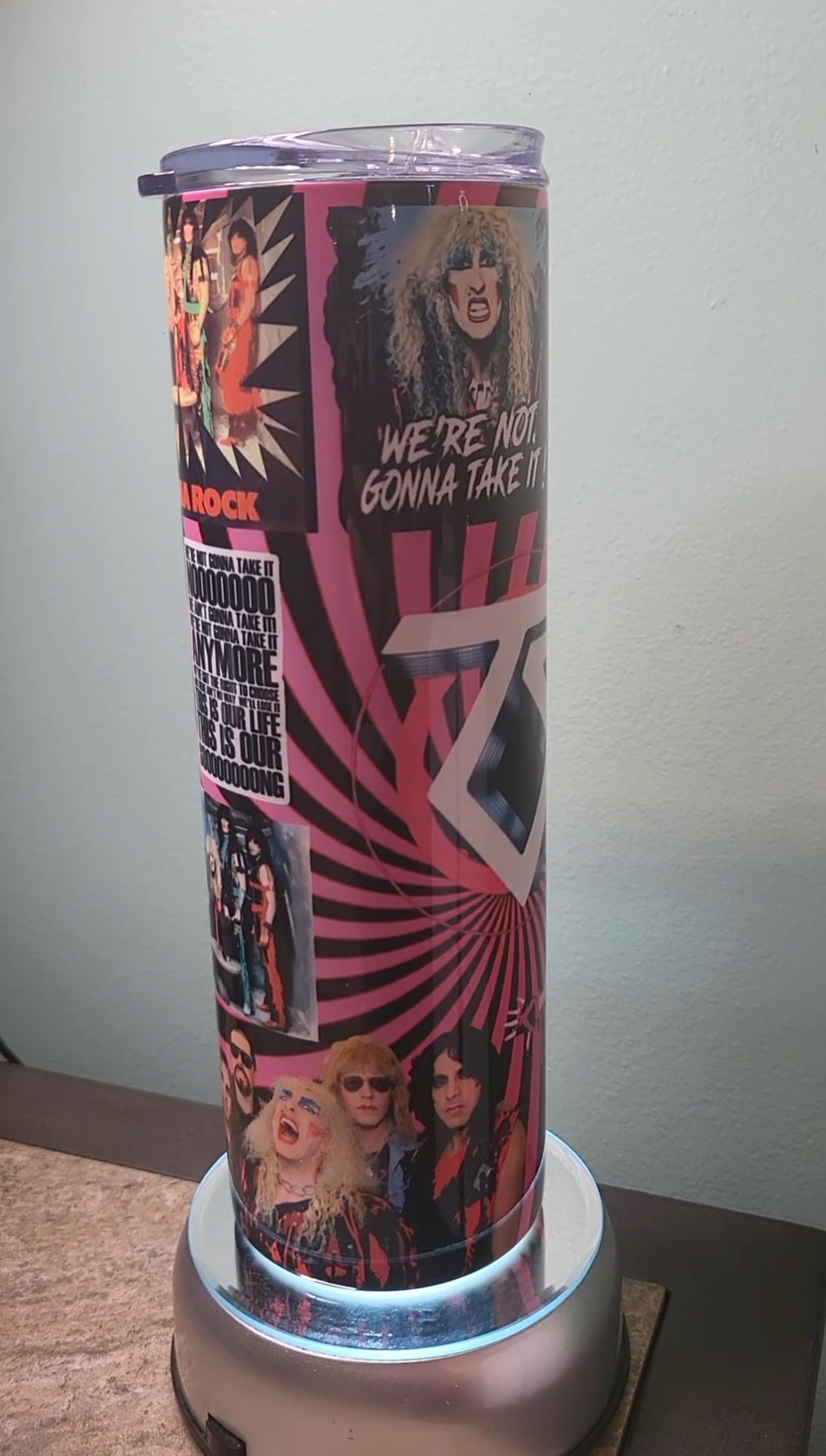 80s Metal Twisted Sister Tumbler, 80s Rock Twisted Sister Merchandise, 80s Hairband Drinkware