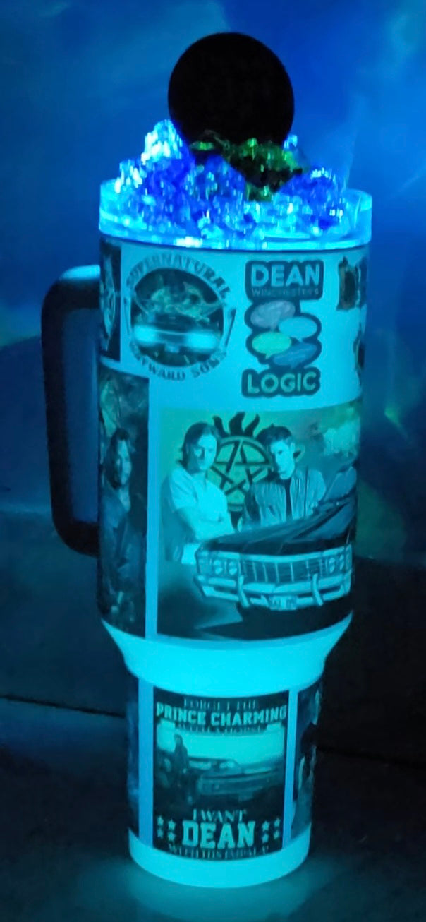 40 Oz Supernatural Glow In The Dark Light Up Ice Tumbler