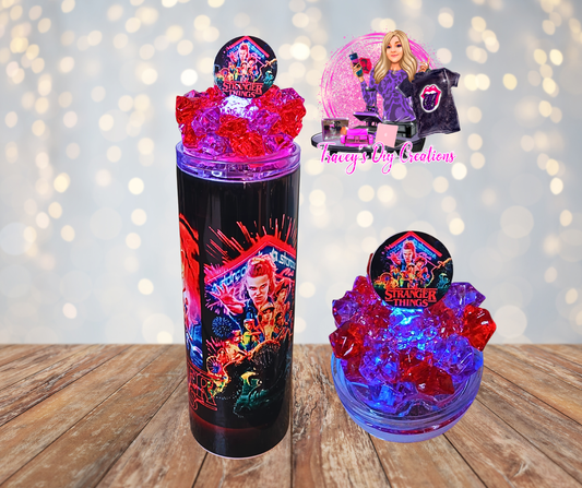 20 Oz Stranger Things Light Up Ice Tumbler With Removable Magnetic Lid