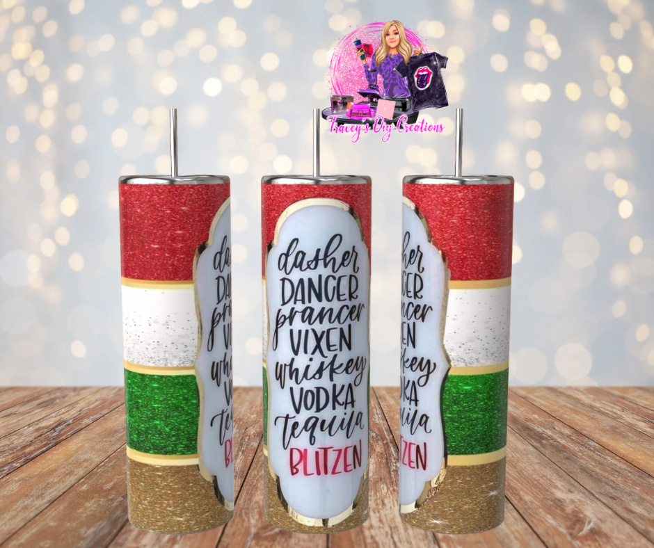 20 Oz Sublimated Funny Christmas Drinking Tumbler