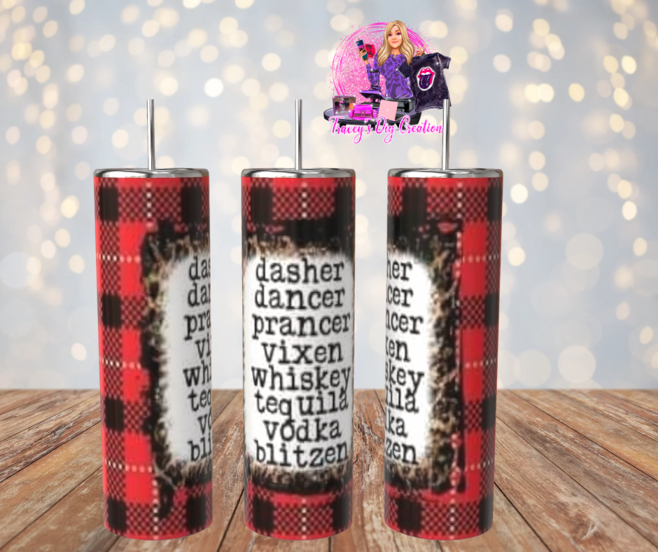 20 Oz Sublimated Funny Christmas Drinking Tumbler