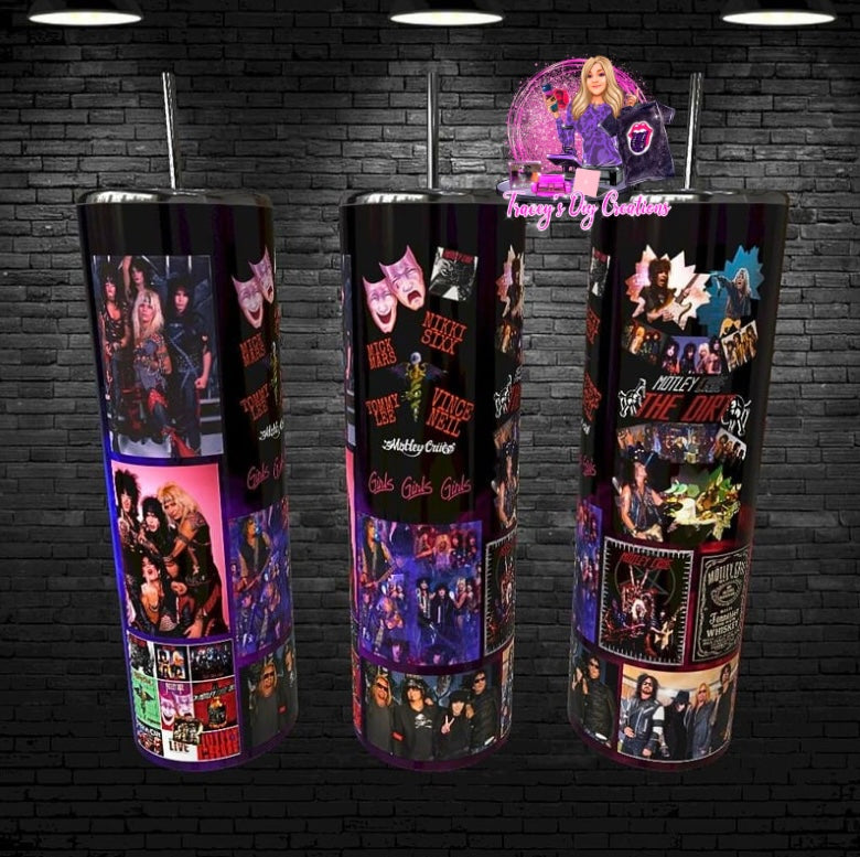 20 Oz Sublimated 80s Metal Motley Crue Drinkware