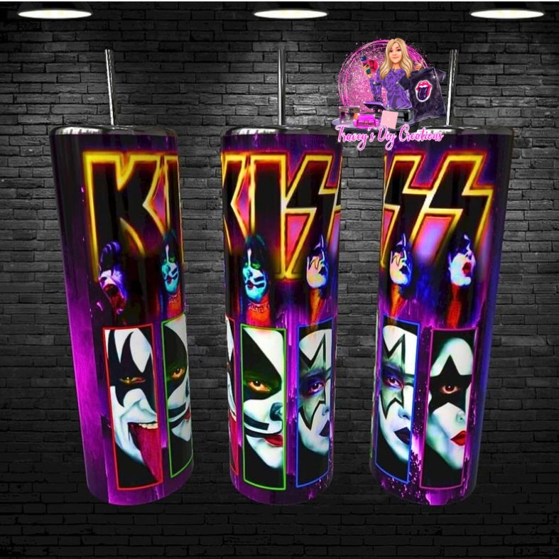 20 Oz Sublimated 80s Metal Kiss Drinkware