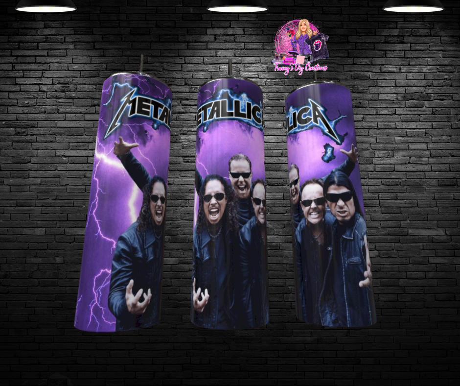 20 Oz Sublimated 80s Metal Metallica Tumbler Drinkware