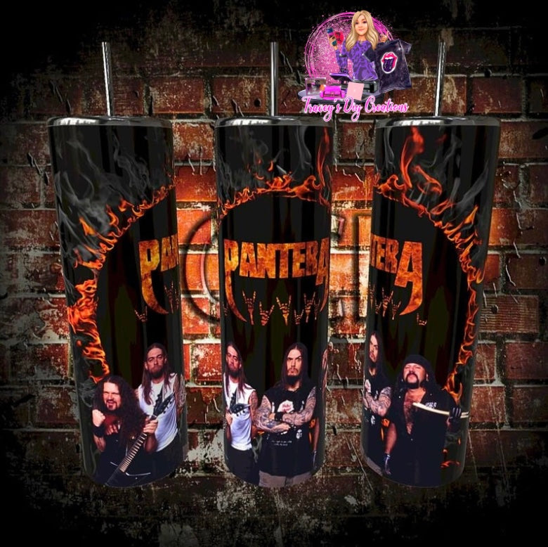 20 Oz 80s Metal Pantera Sublimated Tumbler Drinkware