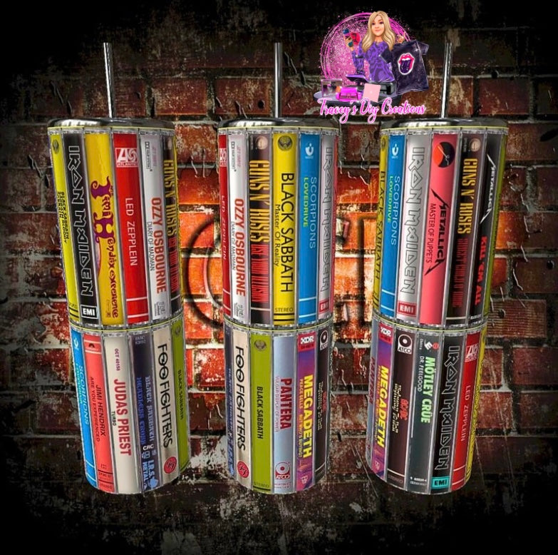 20 Oz 80s Metal Cassette Drinkware Tumbler