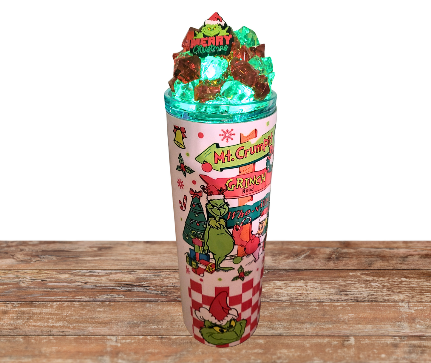 20 Oz Christmas Character Mt Crumpit Light Up Ice Tumbler With Removable Magnetic Lid