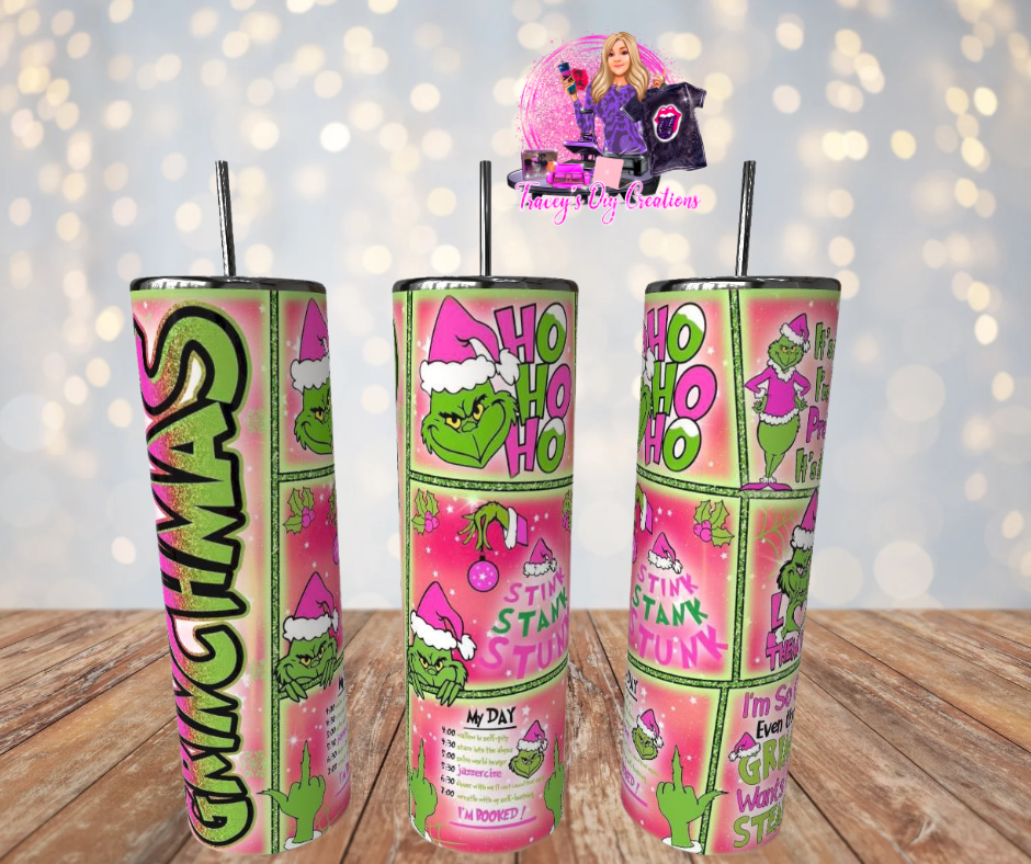 20 Oz Mean One Vintage Classic Cartoon Xmas Tumbler