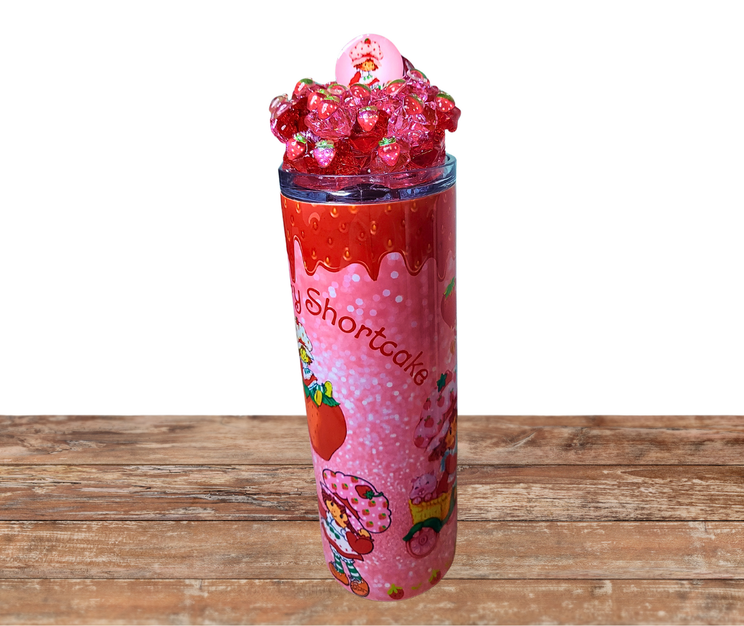 20 Oz Strawberry Shortcake Ice Tumbler With Removable Magnetic Lid