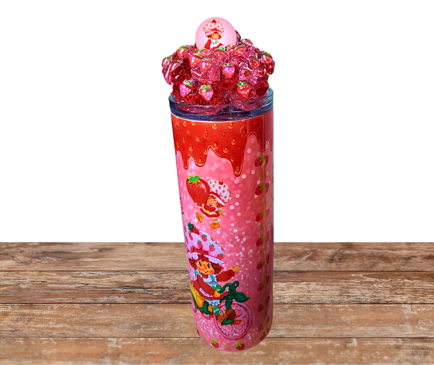 20 Oz Strawberry Shortcake Ice Tumbler With Removable Magnetic Lid