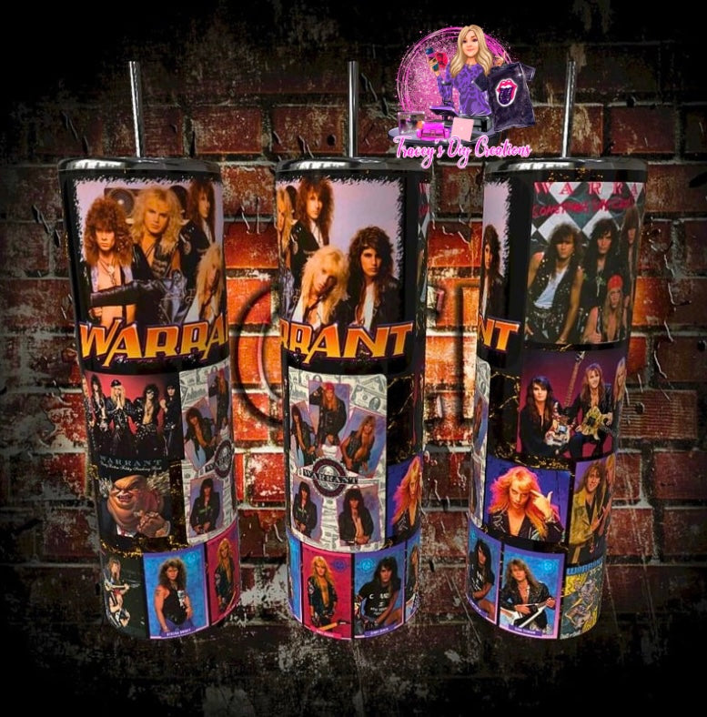 20 Oz Sublimated  80s Metal Warrant Tumbler