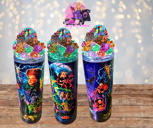 20 Oz Hocus Witches Light Up Tumbler With Removable Magnetic Lid