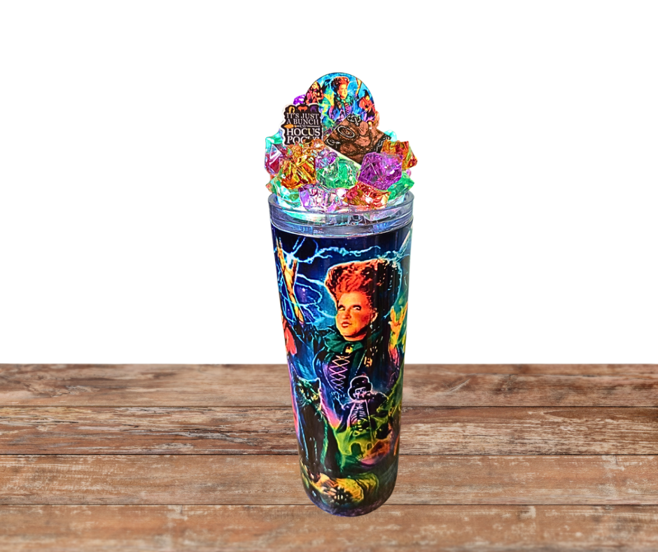 20 Oz Hocus Witches Light Up Tumbler With Removable Magnetic Lid